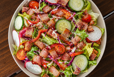 Salad rau củ ba chỉ xông khói (Must try)